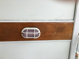 The divider on the verandah has been banged up.