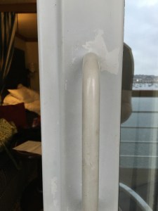 Paint peeling on the Verandah door